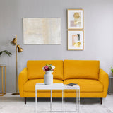 72 Inch Small Fabric Loveseat Sofa Couch with Wood Legs