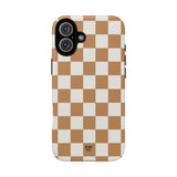 CHESTNUT CHECKERBOARD | Tough Phone Case