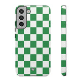 GREEN WHITE CHECKERBOARD | Tough Phone Case