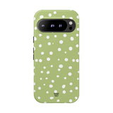 PALE OLIVE DOTS | Tough Phone Case