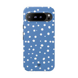 DUSTY BLUE DOTS | Tough Phone Case