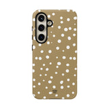 DARK BEIGE DOTS | Tough Phone Case