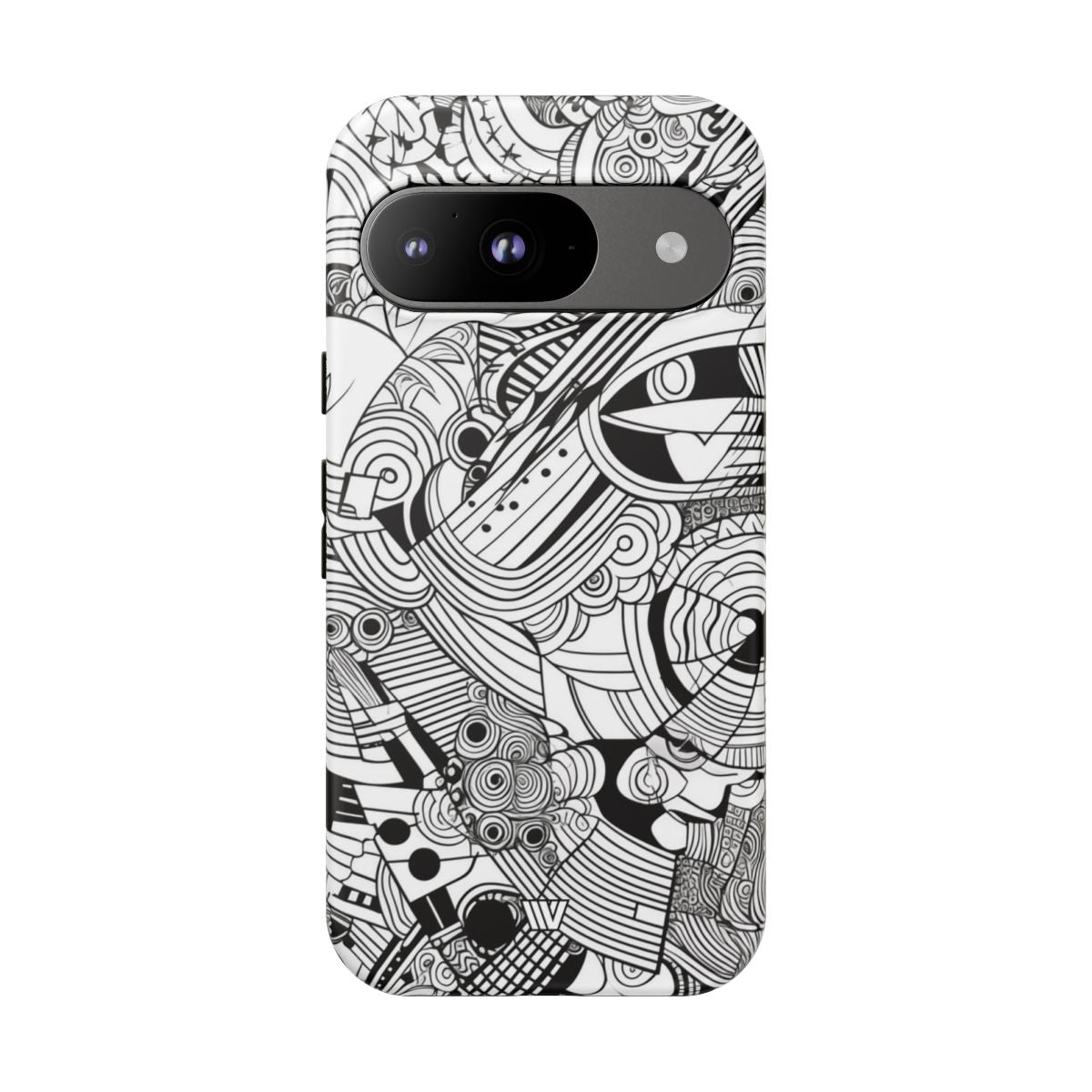 B&W ABSTRACT DOODLE | Tough Phone Case