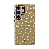 DARK BEIGE DOTS | Tough Phone Case
