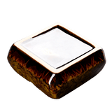 Square Glossy Ceramic Ashtray + Flameless Lighter (GREENISH)