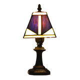 Authentic Tiffany Lamp with Square Glass Design