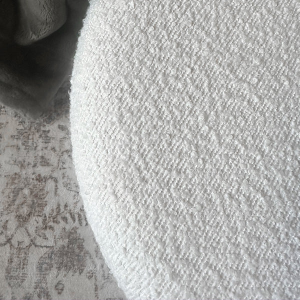 Stowaway Chic Boucle Ottomans, Set of Two