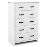 Tall Storage Dresser with 5 Pull-out Drawers for Bedroom Living Room