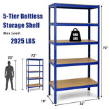 71 inch Heavy Duty Steel Adjustable 5 Level Storage Shelves