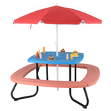 Toddler Outdoor Activity Table with Adjustable and Collapsible Umbrella