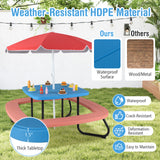 Toddler Outdoor Activity Table with Adjustable and Collapsible Umbrella