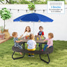 Toddler Outdoor Activity Table with Adjustable and Collapsible Umbrella