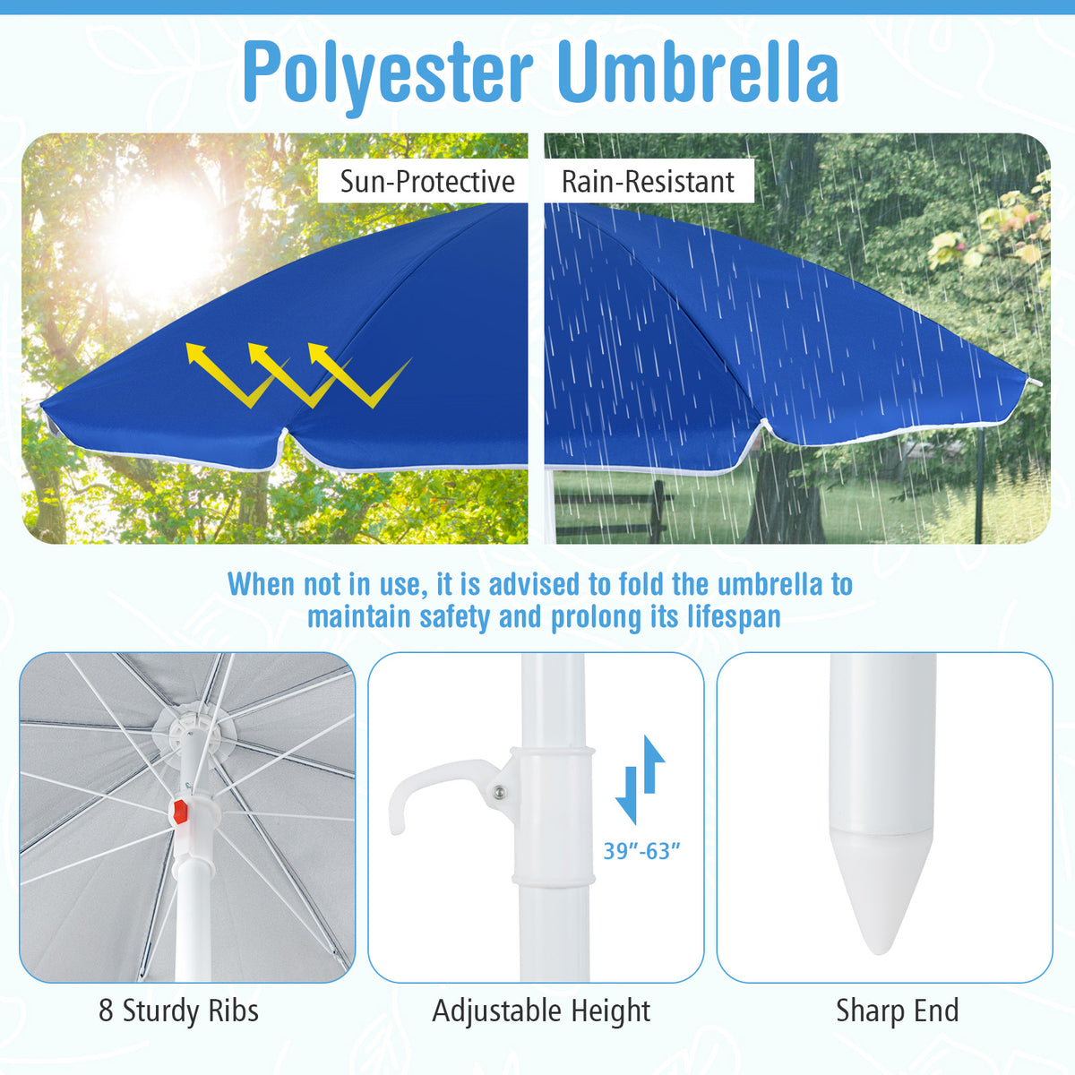 Toddler Outdoor Activity Table with Adjustable and Collapsible Umbrella