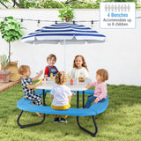 Toddler Outdoor Activity Table with Adjustable and Collapsible Umbrella