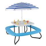 Toddler Outdoor Activity Table with Adjustable and Collapsible Umbrella
