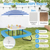 Toddler Outdoor Activity Table with Adjustable and Collapsible Umbrella