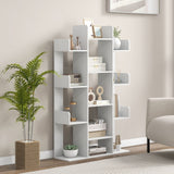 Tree-Shaped Bookshelf with 13 Compartments for Home Office