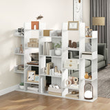 Tree-Shaped Bookshelf with 13 Compartments for Home Office