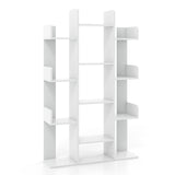 Tree-Shaped Bookshelf with 13 Compartments for Home Office