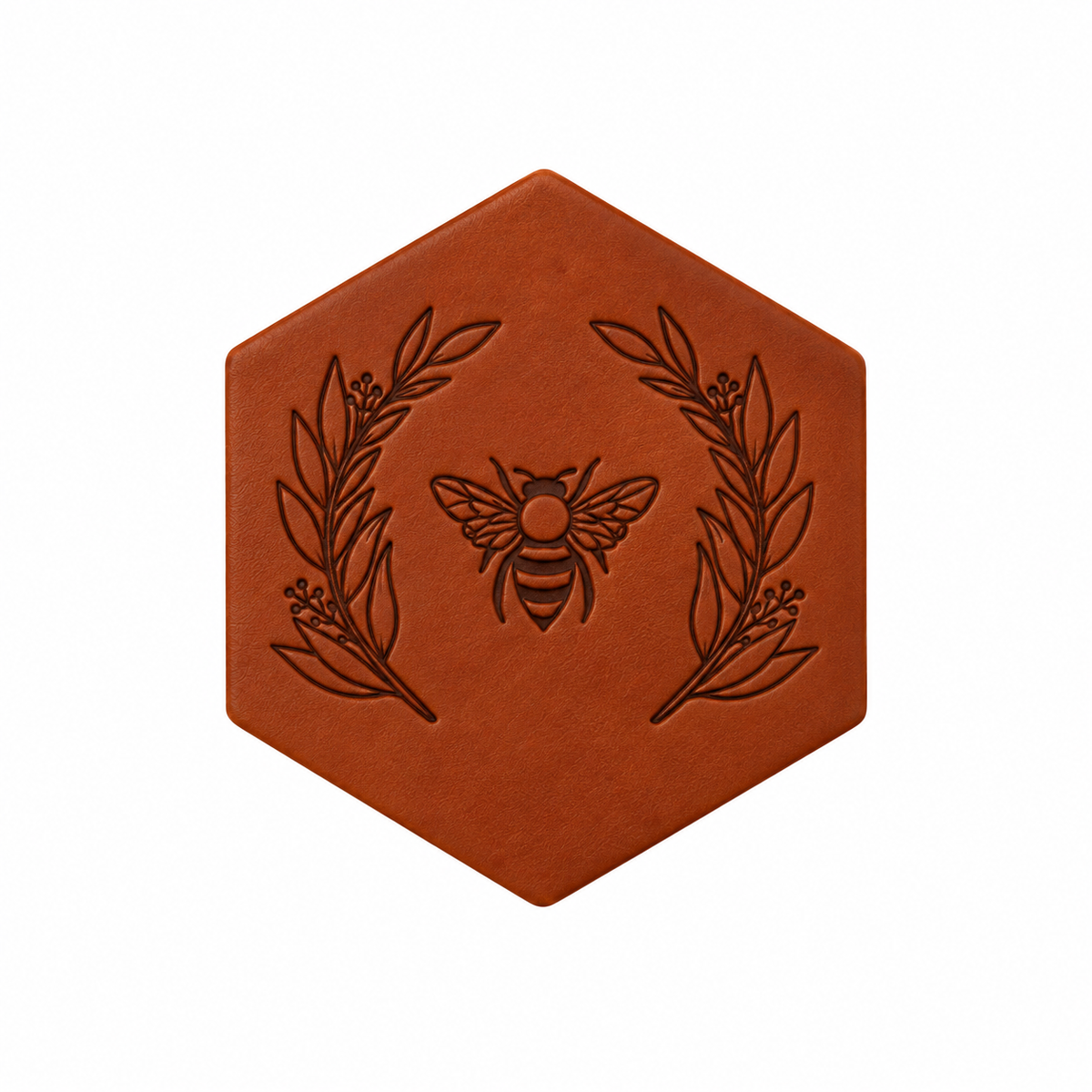 Leather Hexagon Coaster Set