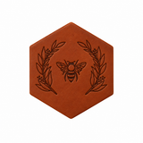 Leather Hexagon Coaster Set