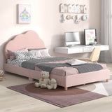 Twin Bed Frame with Height-Adjustable Headboard and Sturdy Wooden Slats