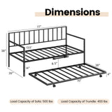 Twin Size Daybed and Trundle Frame Set Trundle Bedframe