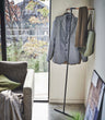 Corner Leaning Coat Hanger (63" H)  - Steel + Wood