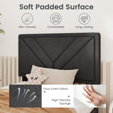 Upholstered Platform Bed with Tufted Headboard and Wooden Slats