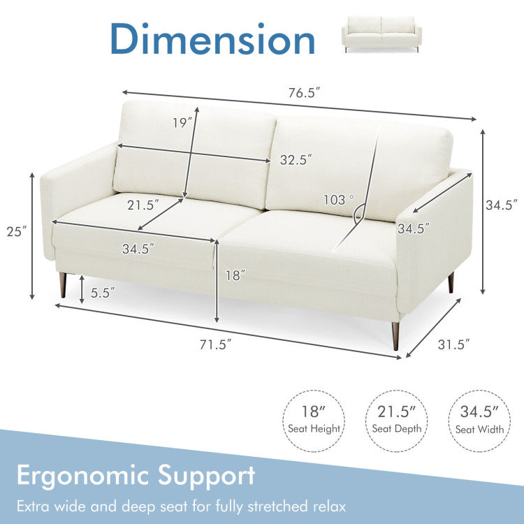 Modern Living Room Set: Loveseat  Armchair  Side Table & Coffee Table