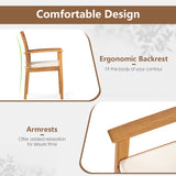 Acacia Wood 7-Piece Patio Dining Set with Umbrella Hole
