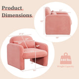 Living Room Deluxe Furniture Set-Accent Chair+Modular L-Shaped Sectional Sofa+LED Coffee Table