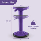 Adjustable Active Learning Stool Sitting Home Office Wobble Chair with Cushion Seat
