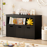 Kid Toy Storage Cabinet 3 Drawer Chest with Wheels Large Storage Cube Shelf