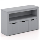 Kid Toy Storage Cabinet 3 Drawer Chest with Wheels Large Storage Cube Shelf