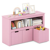 Kid Toy Storage Cabinet 3 Drawer Chest with Wheels Large Storage Cube Shelf