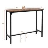 8-Piece Complete Industrial and Modern Living and Dining Room Set