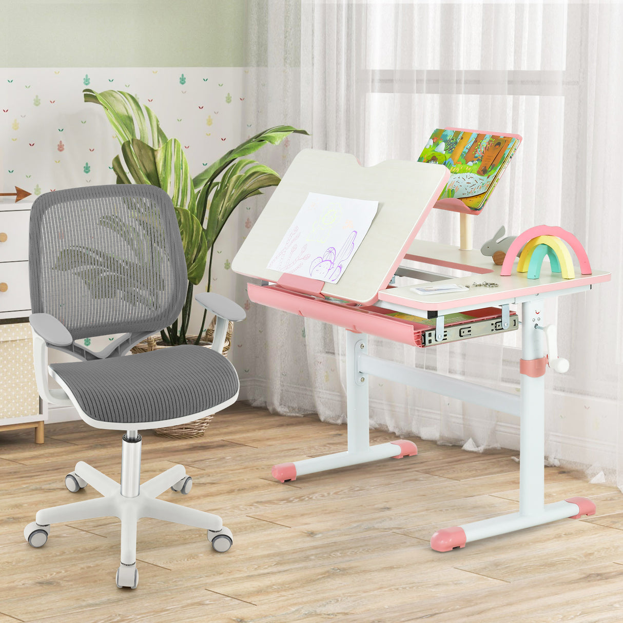 Swivel Mesh Children Computer Chair with Adjustable Height