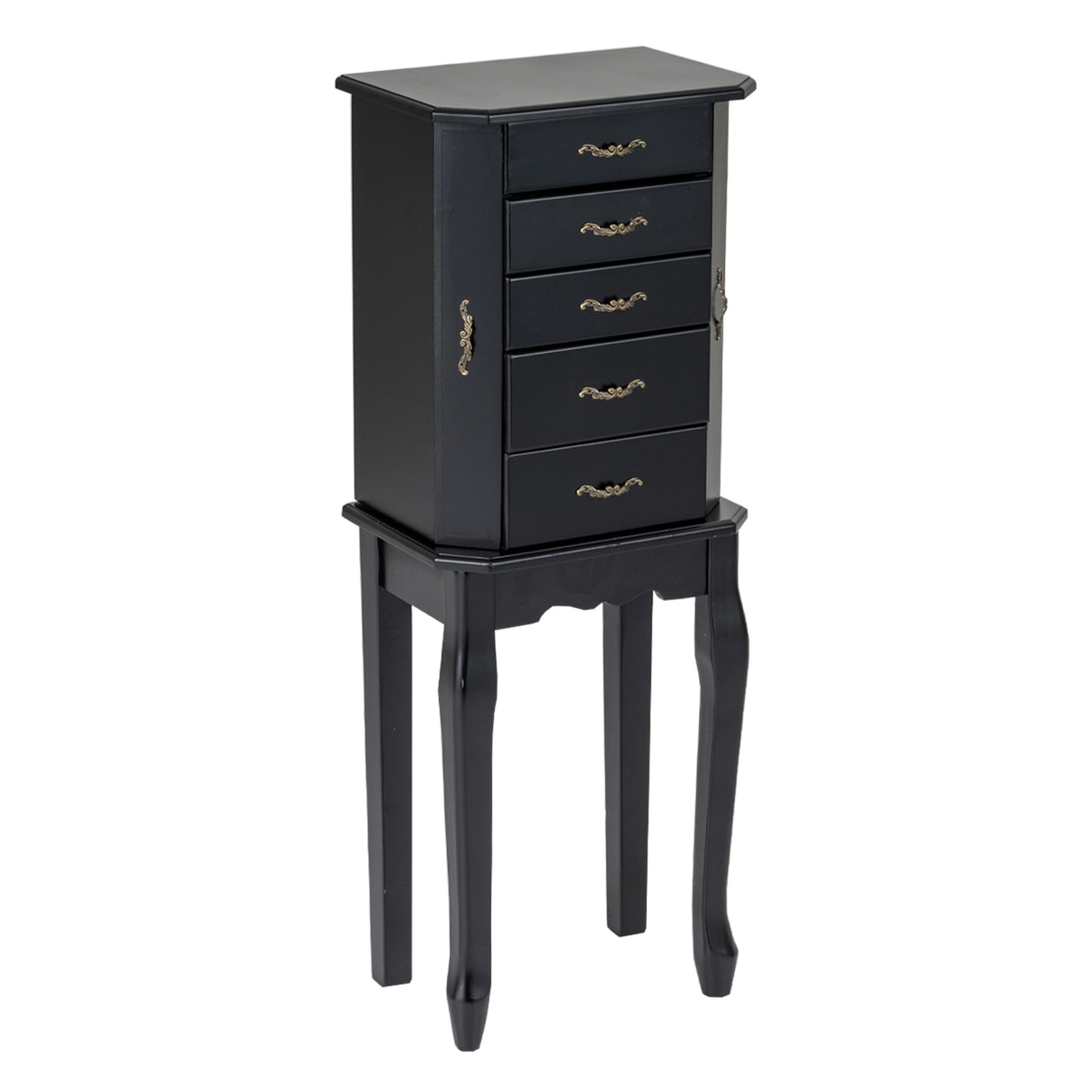 Large Storage Capacity Jewelry Cabinet with 5 Drawers