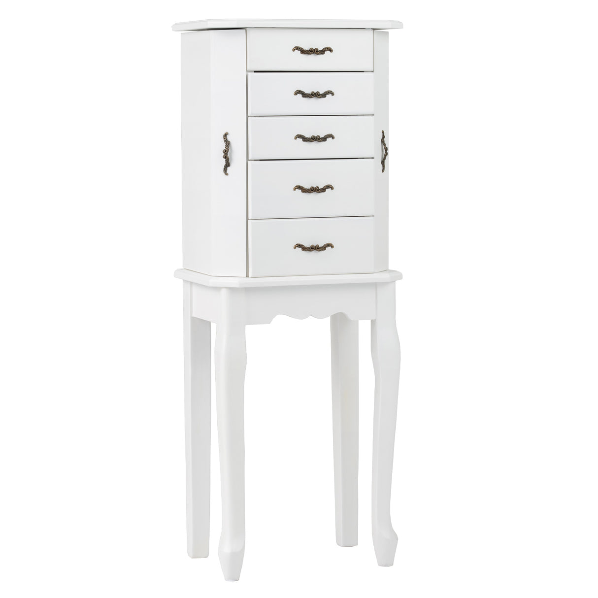 Large Storage Capacity Jewelry Cabinet with 5 Drawers