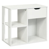 5-Piece Modern Living Room Furniture Set: Side table+Coffee table+Console table+Bookcase+Corner shelf
