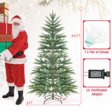 6.5FT Pre-Lit Christmas Tree & Beige Kids Recliner Chair Set  Cozy Holiday Bundle