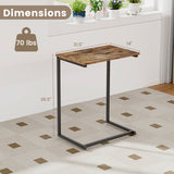 14-Position Adjustable Floor Chair & C-Shaped End Table Set