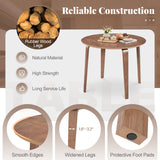 5 Piece Dining Table Set with 4 Padded Dining Chairs and Rubber Wood Table