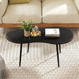 Cloud Shape Coffee Table 39.5 inch Irregular Center Table with Metal Frame