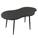 Cloud Shape Coffee Table 39.5 inch Irregular Center Table with Metal Frame