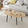 Cloud Shape Coffee Table 39.5 inch Irregular Center Table with Metal Frame