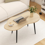 Cloud Shape Coffee Table 39.5 inch Irregular Center Table with Metal Frame