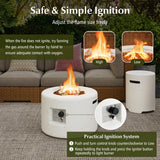 40 000 BTU Fire Pit Table Set with Hideaway Tank Holder