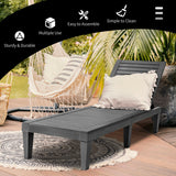 3-Piece Patio Lounge Set with Adjustable Recliner Chairs and Round Side Table for Poolside